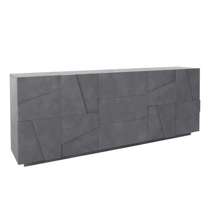 Credenza PING Moderna con 4 Ante Battenti e 3 Cassetti in Ardesia Credenze Italy Web forniture   
