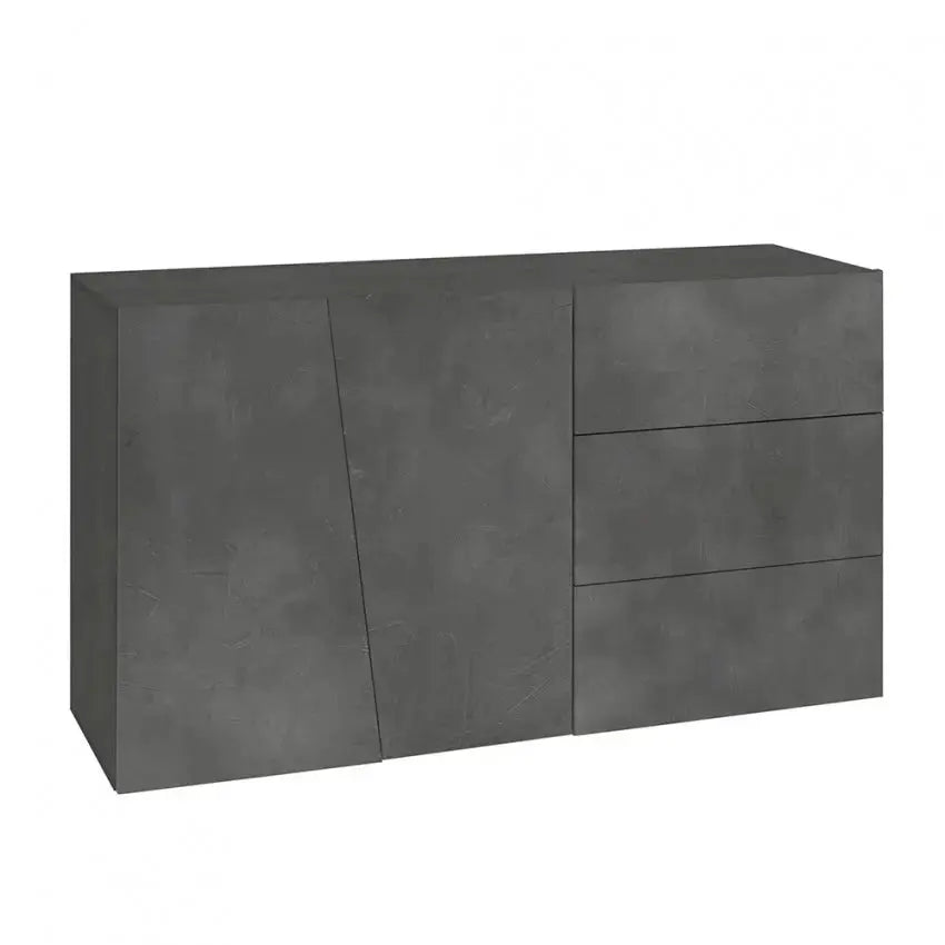 Credenza Moderna VEGA con 2 Ante Battenti e 3 Cassetti da 140 in Ardesia Credenze Italy Web forniture   