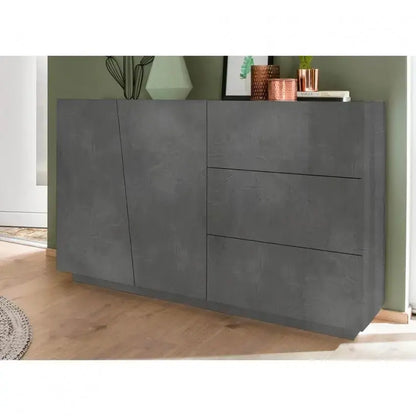 Credenza Moderna VEGA con 2 Ante Battenti e 3 Cassetti da 140 in Ardesia Credenze Italy Web forniture   