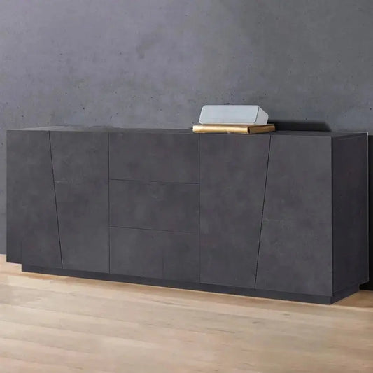 Credenza Moderna VEGA: 4 Ante Battenti e 3 Cassetti Ardesia Credenze Italy Web forniture   