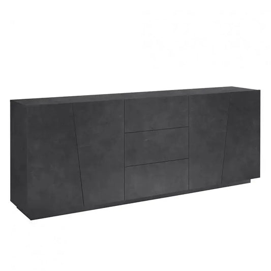 Credenza Moderna VEGA: 4 Ante Battenti e 3 Cassetti Ardesia Credenze Italy Web forniture   
