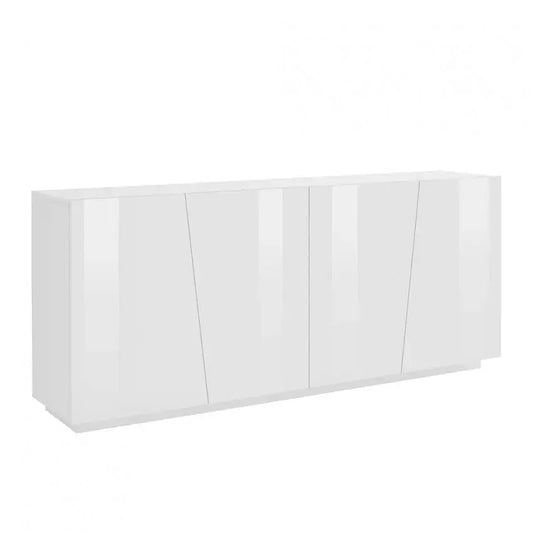 Credenza VEGA Moderna con 4 Ante a Battente in Bianco Lucido Credenze Italy Web forniture   