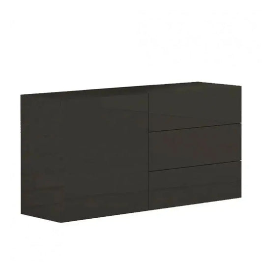 Credenza Moderna con 1 Anta e 3 Cassetti: METIS Antracite Laccato Credenze Italy Web forniture   