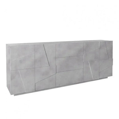 Credenza Moderna Cemento con 4 Ante e 3 Cassetti Ping Credenze Italy Web forniture   