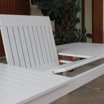 Table extensible Cuba 220/280 x 100 - Structure en aluminium peint