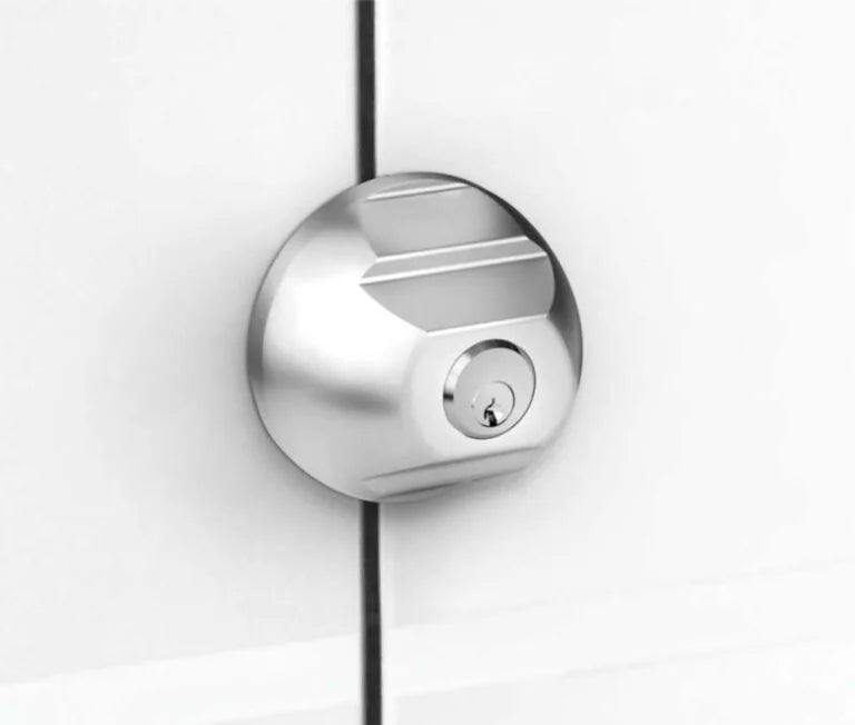 Serratura Camlock in alluminio grigio per furgoni con cilindro integrato