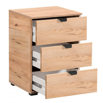 Comodino 45x40x63 cm truciolare bilaminato rovere chiaro