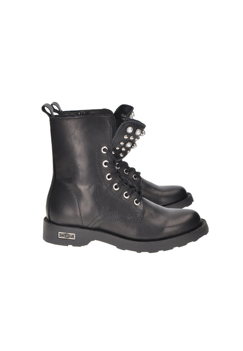 Boot Zeppelin 4597 Mid In Pelle Con Laccio E Cerniera Frontali Sottopiede Imbottito In Pelle Fondo Gomma Tacco 3 Cm