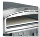 Dettaglio del Forno pizza Maker 2200W con pietra refrattaria visibile e apertura frontale, perfetto per uso domestico. Marca: DCG, distribuito da Eurogross.