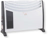 Termoconvettore bianco con pannello di controllo laterale, potenza 2000W, design compatto e piedini di supporto, ideale per riscaldamento domestico