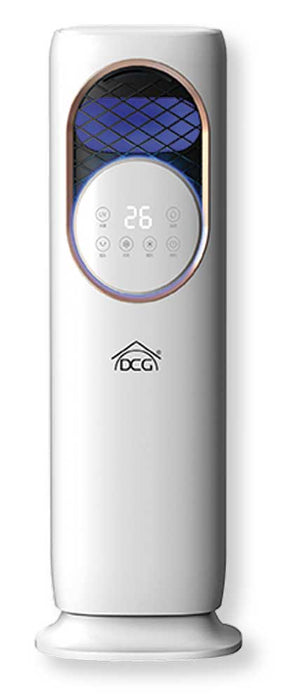 Ventilatore umidificatore caldo freddo con display digitale, controllo touch, corpo bianco, funzione di riscaldamento e raffrescamento, SKU: DCG-VERI80