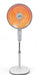 Stufa oscillante carbon crystal 900W con elemento riscaldante rotondo e griglia protettiva, base stabile e telecomando, ideale per riscaldamento efficiente