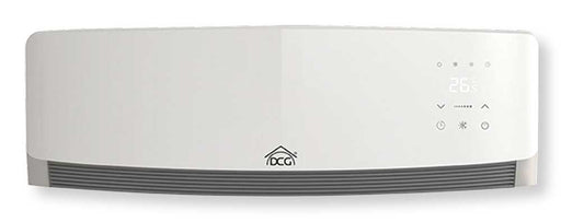 Termoconvettore a parete 1600W ceramico bianco con display digitale, controllo touch, timer e telecomando, ideale per riscaldamento rapido e silenzioso