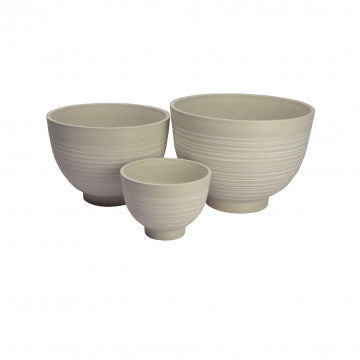 Vaso grande in fibra sintetica, diametro 45 cm, altezza 32 cm, colore bianco