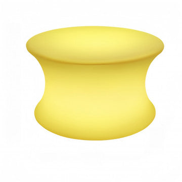 Tavolino luminoso in polietilene con ricarica USB, diametro 40 cm