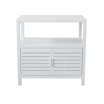 Mobiletto in alluminio verniciato bianco 90x55x90 cm peso 24 kg