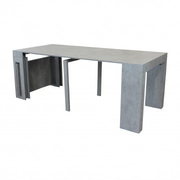 Tavolo consolle allungabile piano melamina struttura metallo 45-300x90 cm