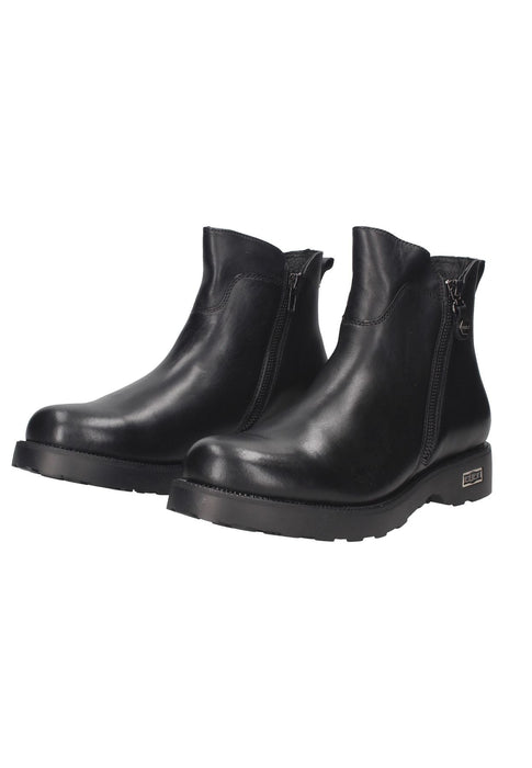 Boot Cult Zeppelin Uomo In Pelle Con Doppia Cerniera Sottopiede Imbottito Suola In Gomma E Tacco Di 4 Cm