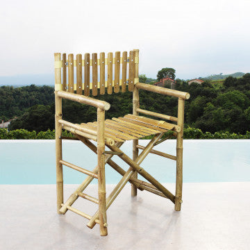 Regista in bamboo marrone 60x44x88 cm struttura in legno