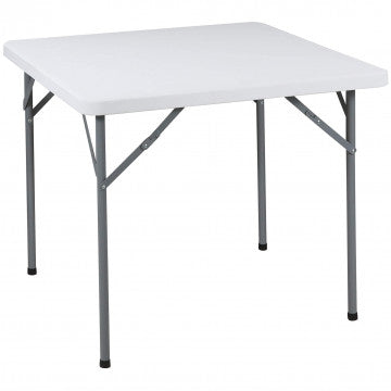 Tavolo Catering Pieghevole 90x90 cm Bianco Acciaio
