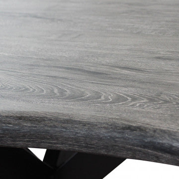 Tavolo piano MDF effetto legno antracite struttura metallo nero 160x90