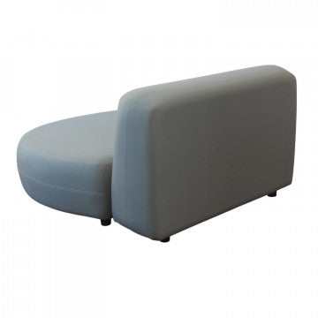 Divano letto in alluminio con cuscini, dimensioni 127x110x40 cm