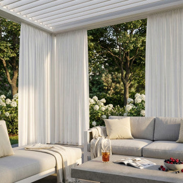 Tenda interna per pergola bioclimatica lato 4 m poliestere 370x238 cm