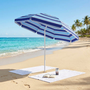 Ombrellone spiaggia diametro 200 cm palo metallo 32 mm altezza 2 m
