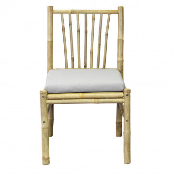Sedia in bamboo con seduta quadrata 48x48 cm, altezza regolabile 45-85