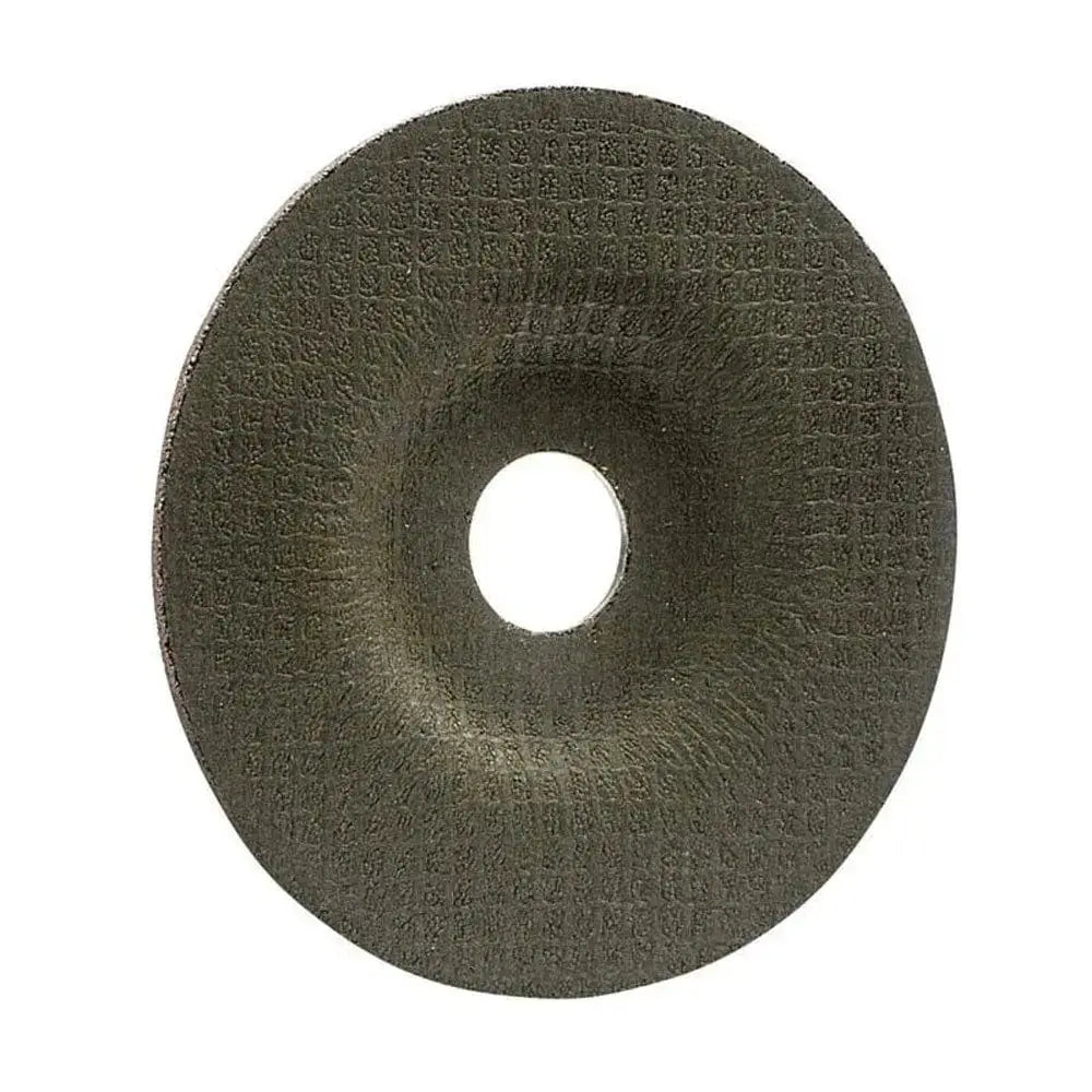 Vista posteriore del disco grinding 230x6,0 Forza Ferro con profilo forma 27, superficie abrasiva per lavorazioni su metallo.