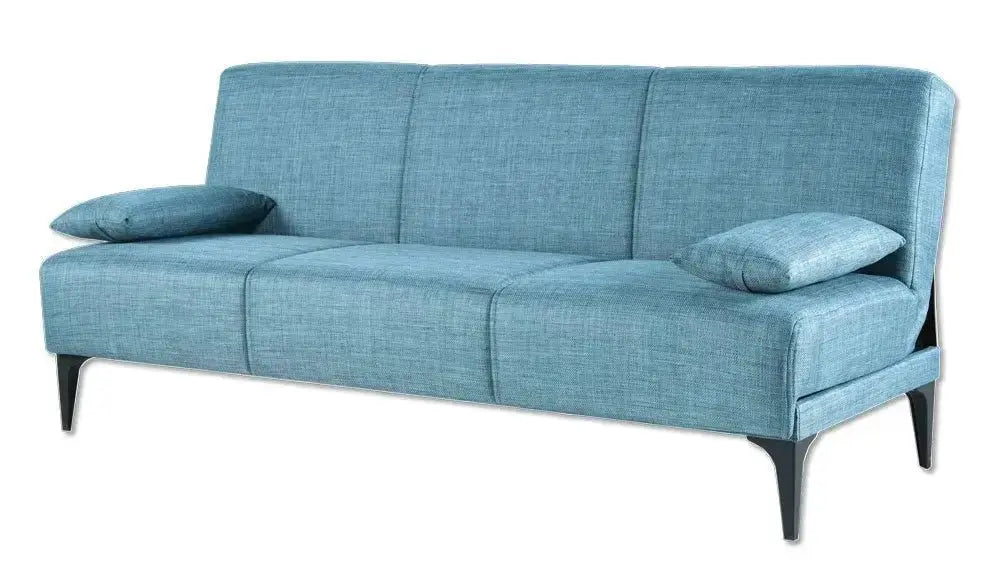 Divano Letto 3 Posti Reclinabile Lipari Divani Hobby Shop Solution BLU/GRIGIO  