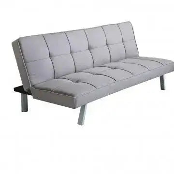 Divano Letto Aaron Grigio Melange: Metallo e Legno, D.178x81x71 Divani Hobby Shop Solution   
