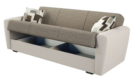 Divano Letto Miami 2 Posti (162x66x80 cm) in Ecopelle e Tessuto Divani Hobby Shop Solution   