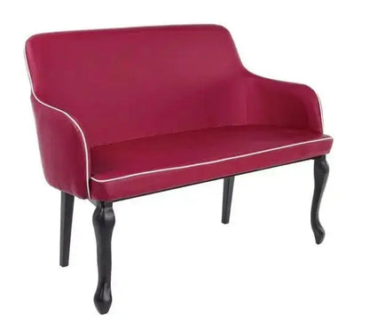 Divano "Vittoria" 2 posti  in ecopelle con struttura in metallo Divani ANDREA BIZZOTTO ROSSO  