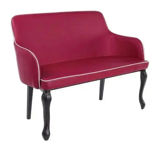 Divano "Vittoria" 2 posti  in ecopelle con struttura in metallo Divani ANDREA BIZZOTTO ROSSO  