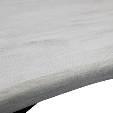 Tavolo con piano MDF effetto legno e struttura in metallo nero 160x90 cm
