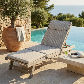 Cuscino sfoderabile righe poliestere idrorepellente 49x175 cm