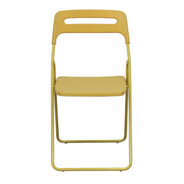 Sedia in polipropilene impilabile colore giallo 40x43x78 cm peso 3,25 kg