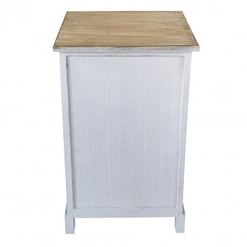 Mobiletto in legno con 1 cassetto e 1 anta, 35x28x56 cm