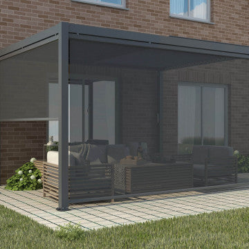 Pergola bioclimatica 3x3 con lamelle orientabili in alluminio