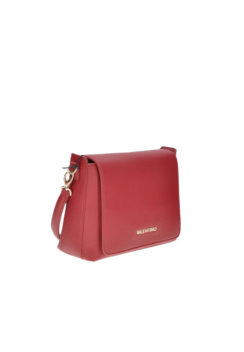 Valentino Bags Borsa A Spalla In Ecopelle Con Chiusura A Patta E Logo Frontale Tracolla In Tessuto 27x20x11 Cm