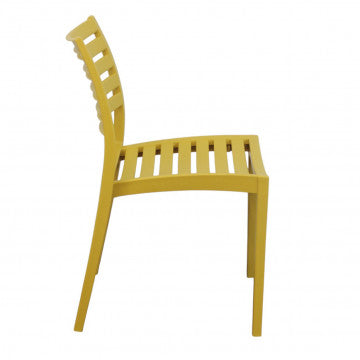 Sedia impilabile in polipropilene, giallo, cm 42,5L x 49P x 78H
