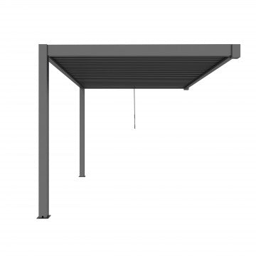 Pergola bioclimatica addossata 3x4m lamelle orientabili alluminio