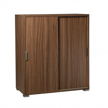Mobiletto 2 ante scorrevoli in truciolare bilaminato marrone 75x38x85cm