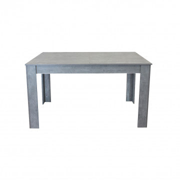 Tavolo allungabile in melamina grigio effetto cemento 140/190 x 90 cm
