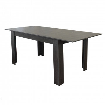 Tavolo allungabile melamina antracite 140/190 x 90 cm, altezza 78 cm