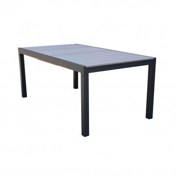 Pental Table 180/240 x 100 - Table d'extérieur extensible avec structure en aluminium et plateau en polywood