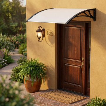 Pensilina in policarbonato 2,7 mm con braccetti ABS 80x120 cm