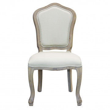 Sedia in legno e tessuto beige, dimensioni 52x50x100 cm