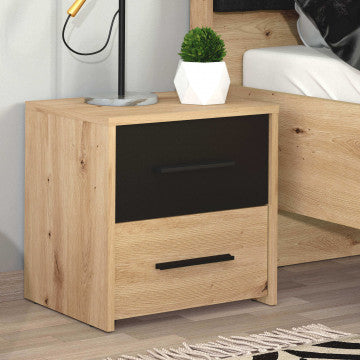 Comodino Varadero in truciolare bilaminato rovere chiaro 42x33,2x42,1 cm